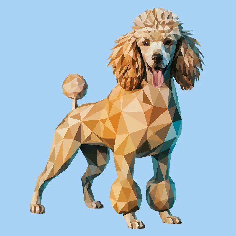 Pudel - Cooles Low Poly Logo
