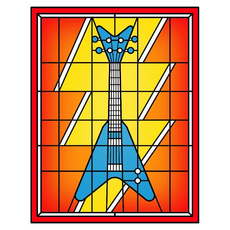 Glasmaleri-Gitarre
