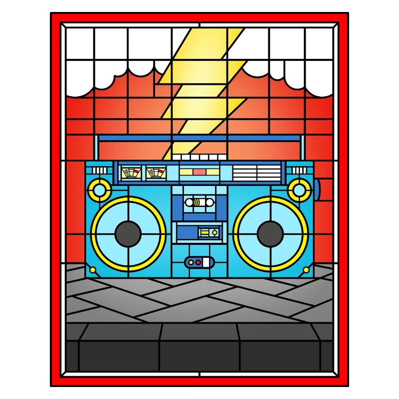 Buntglas-Boombox