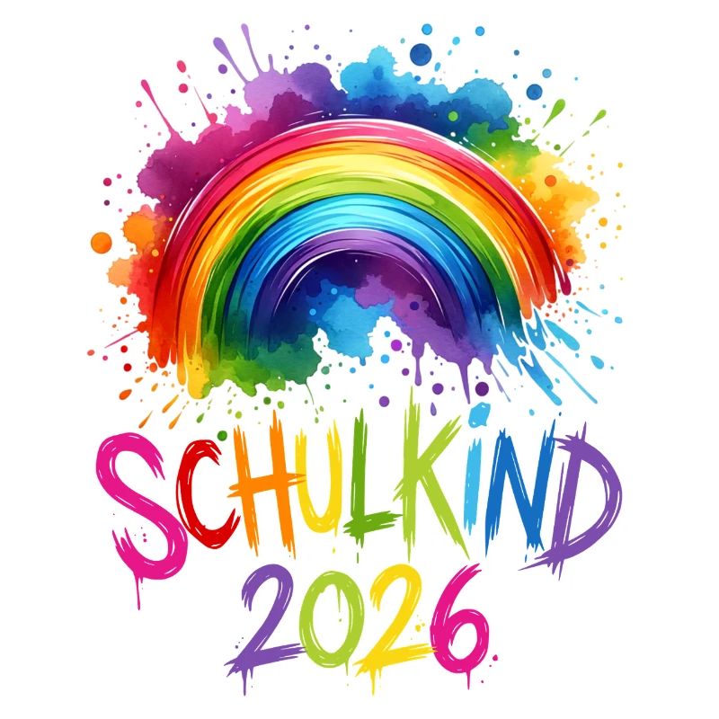 Schulkind 2026 Regenbogen