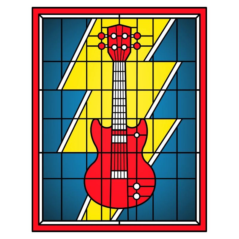 Buntglas-E-Gitarre