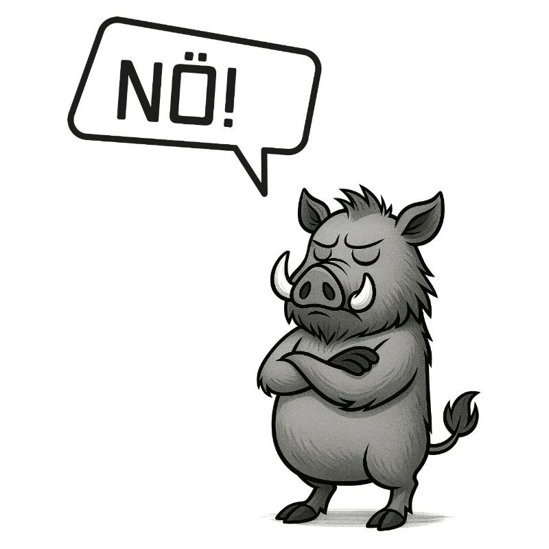 Nö! Wildschwein – Bockiger Keiler Statement