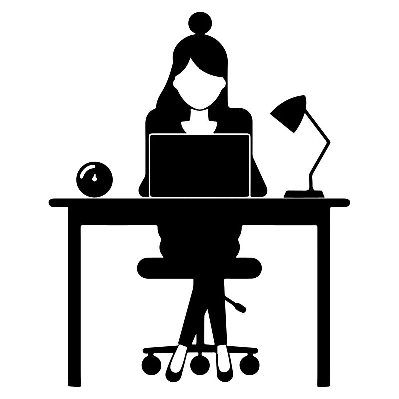 Frau Computer Job Büro