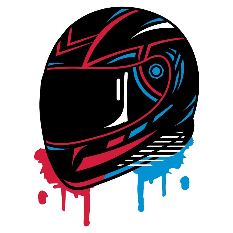 cooles Motorradhelm Graffiti