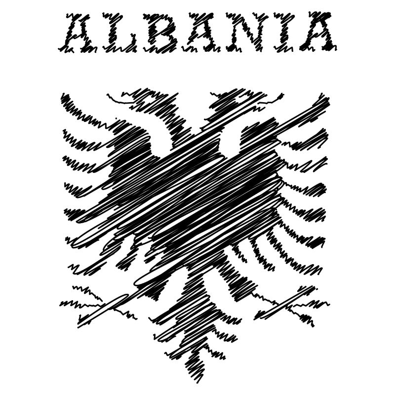 Albania, scribble black