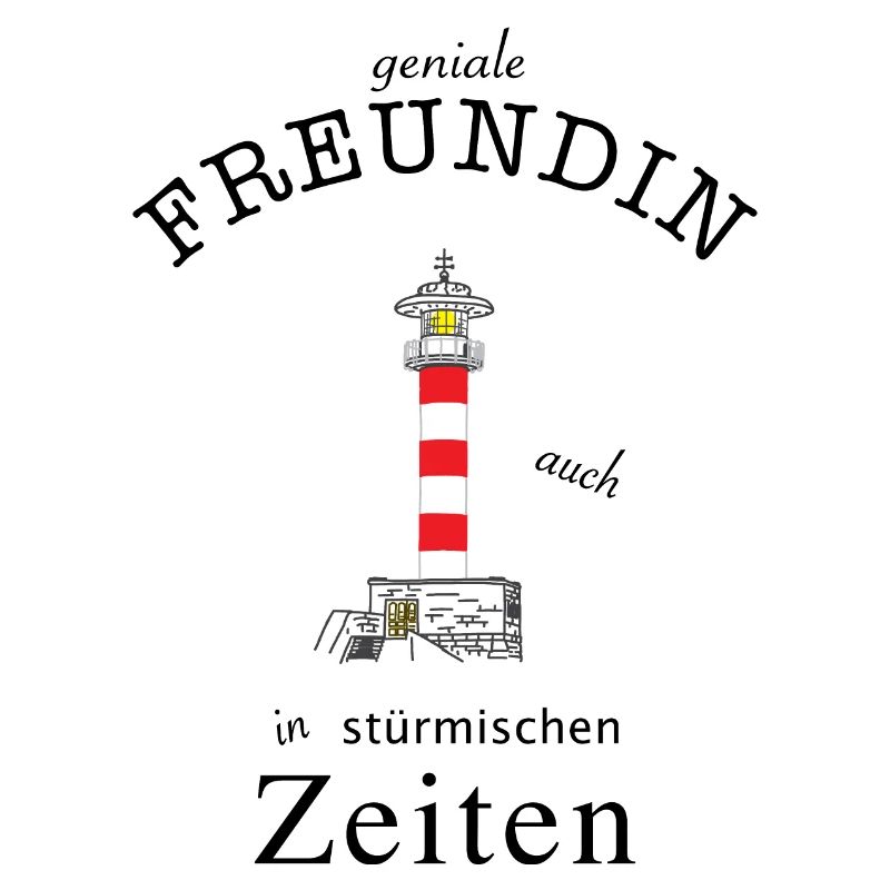 Für eine geniale Freundin Leuchtturm Handzeichnung