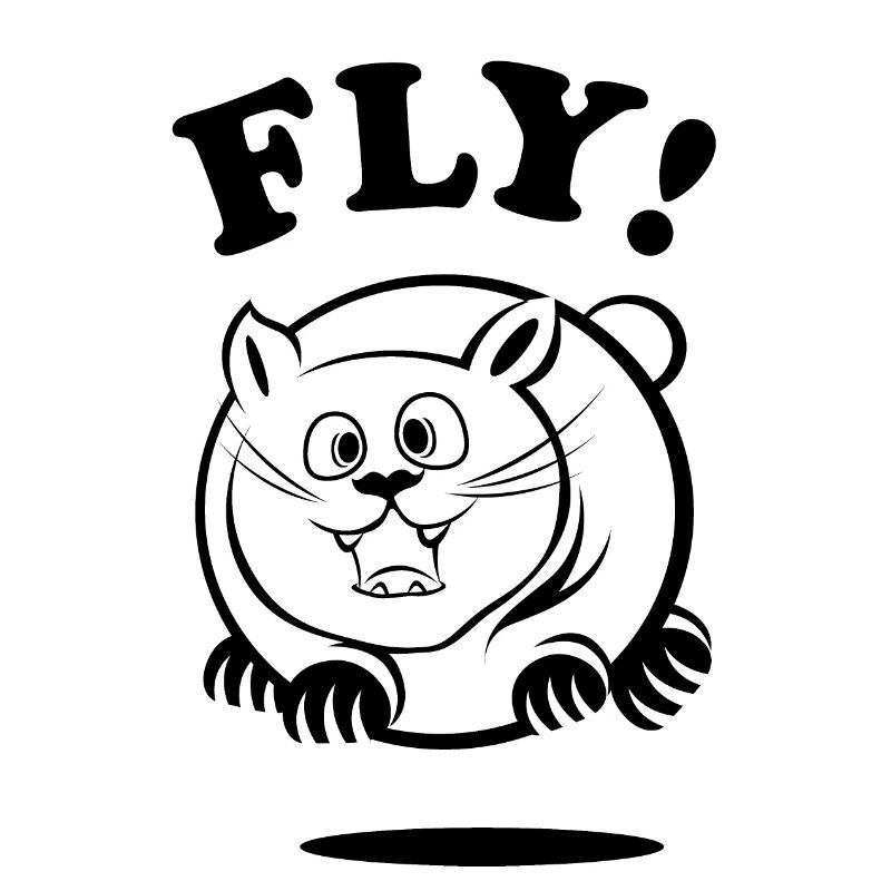fly flying fat cat cat funny comic animals