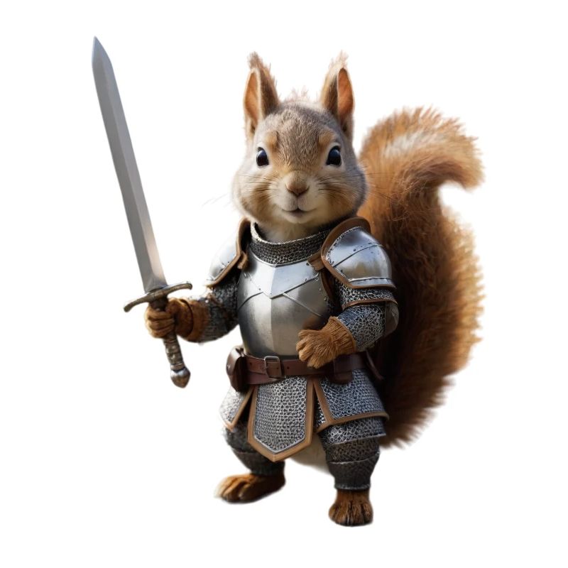 écureuil chevalier épée 3