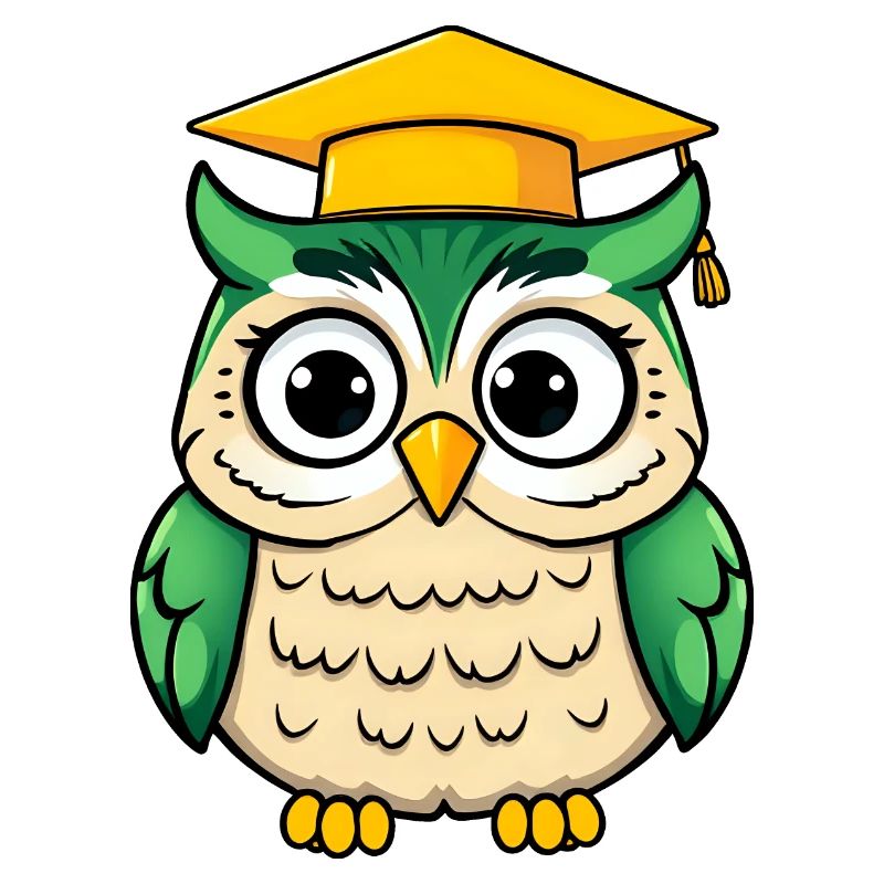 Wise Owl obtient son diplôme en vert vif