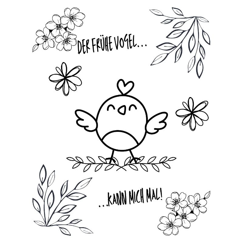 Früher Vogel mit Attitüde