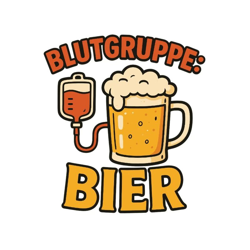 Blutgruppe Bier Motiv
