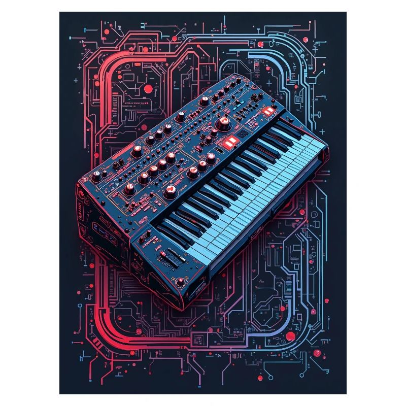 Futuristisches Synthesizer-Design