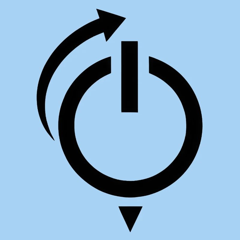 Logo de redémarrage du bouton d’alimentation