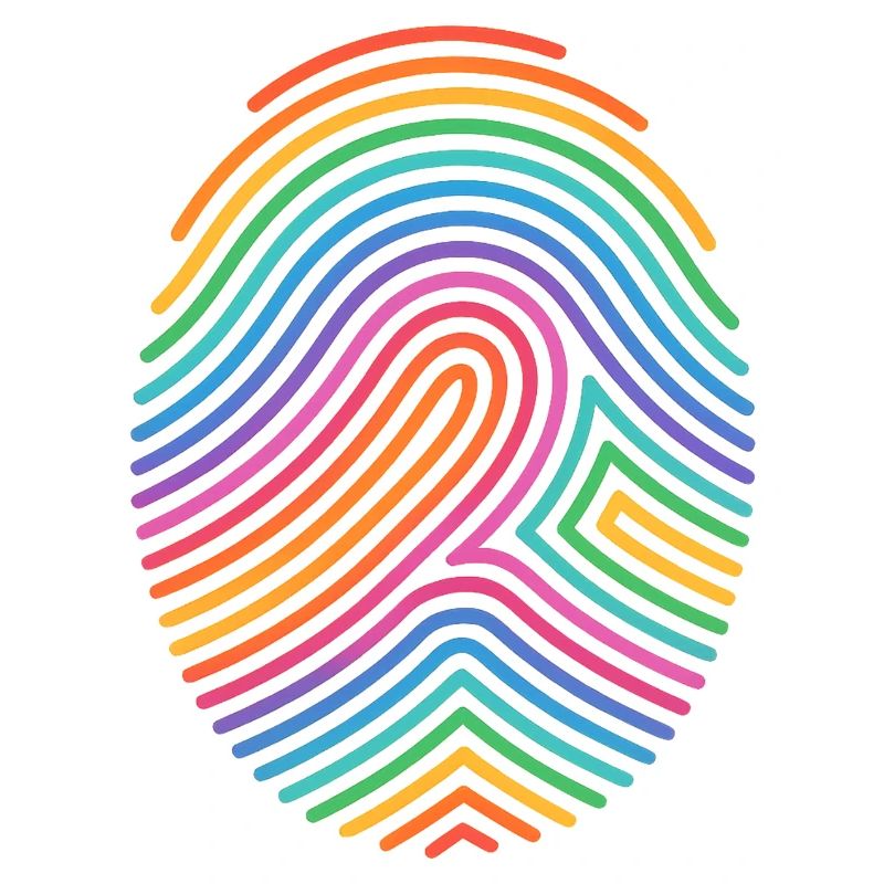 Rainbow Fingerprint Pattern