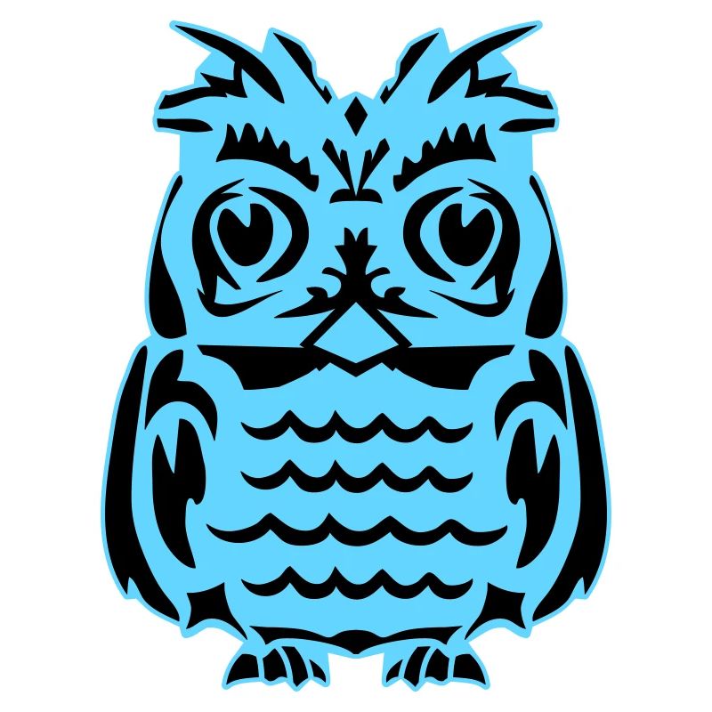 Lichtblaue abstrakte Eule