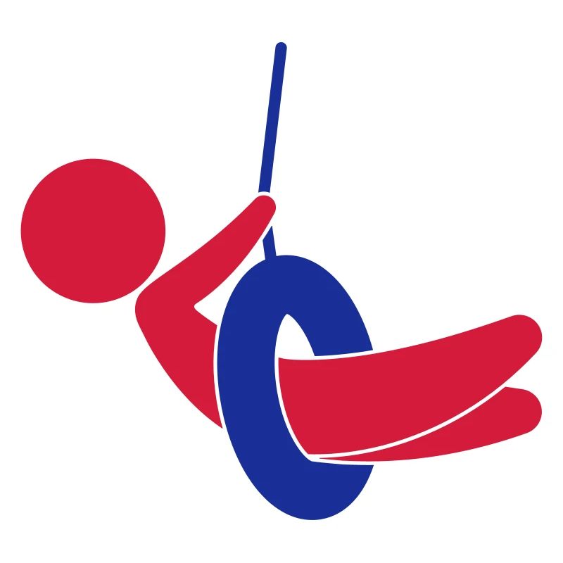 Kind sitzt auf einer Schaukel