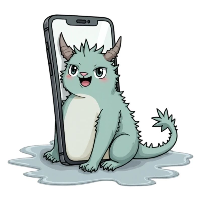 cute mythical creature fred on iPhone