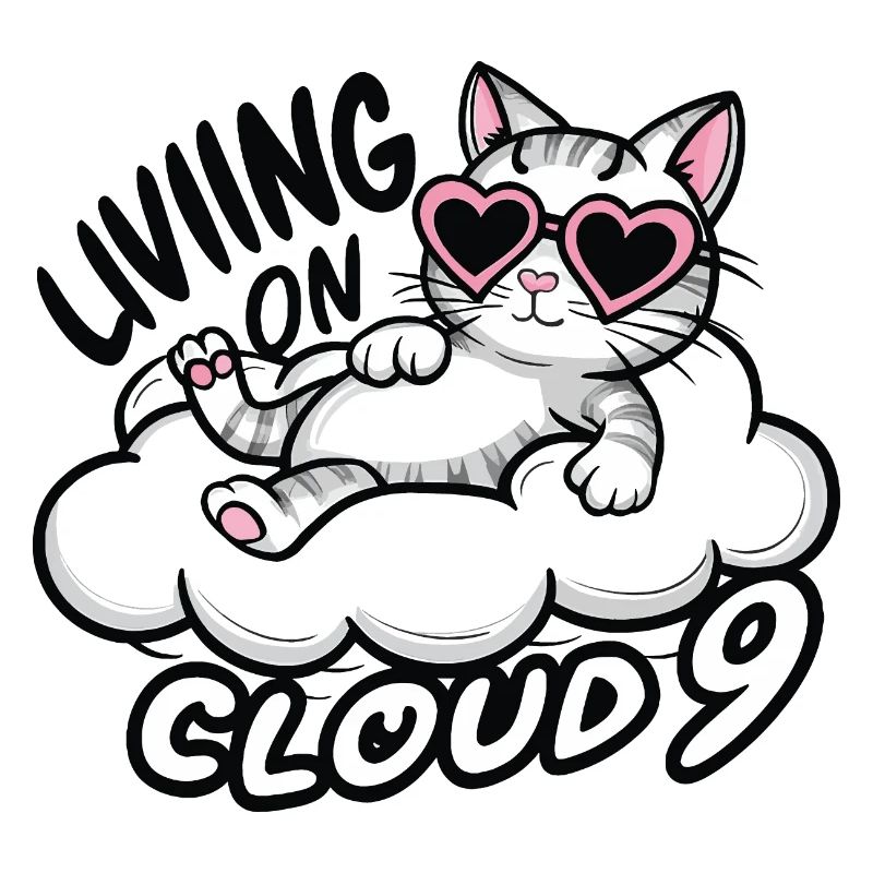 Cat Kitten on Cloud 9