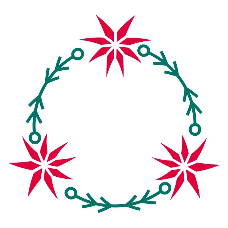 Weihnachtskranz aus Weihnachtsstern