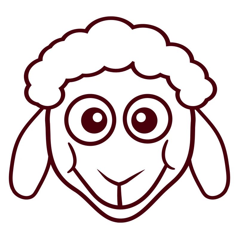 Sheep Face Head Cute Cute Lamb Cool Comic