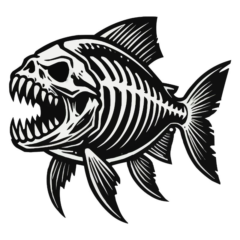 skelett piranha