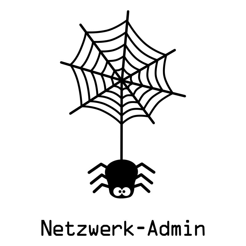 Spinne Netz Netzwerk Nerd Admin Administrator