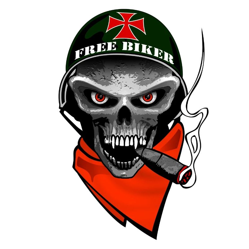 biker skull design