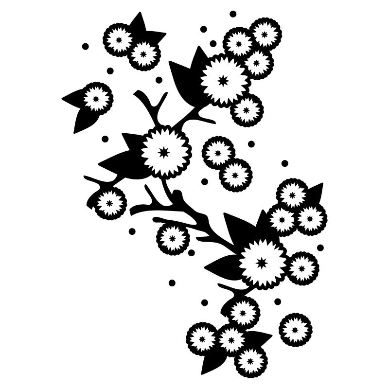 stylized flower branch