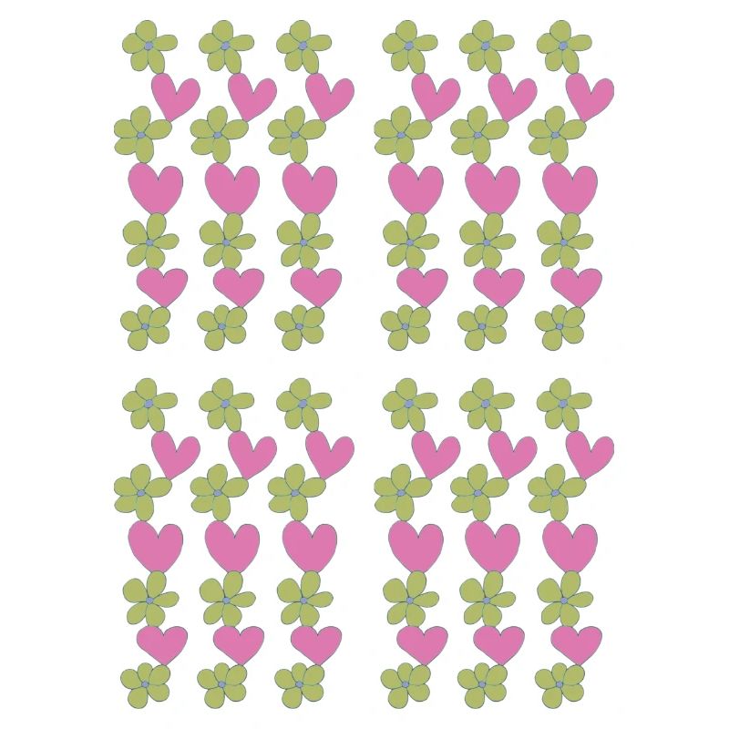 herzen blumen muster