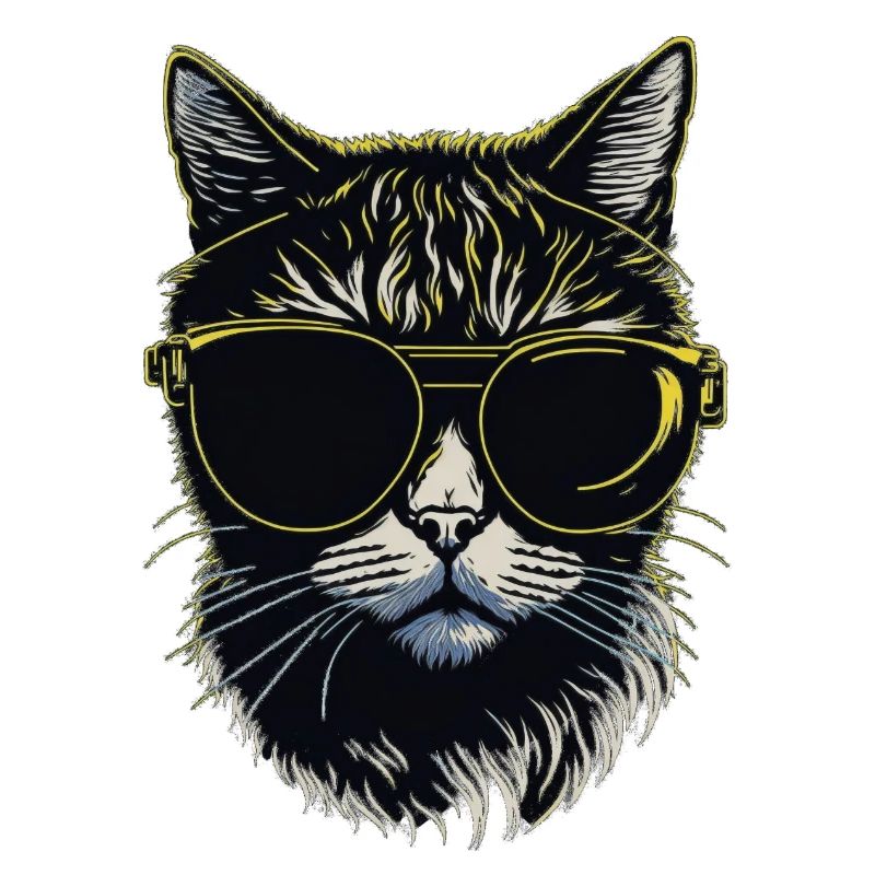 Chat avec lunettes