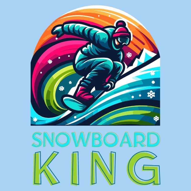 Lebendiges Snowboarden KIng Warrior Illustration