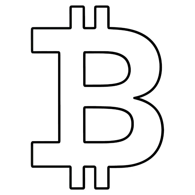 Bitcoin Logo Silhouette Digital Currency