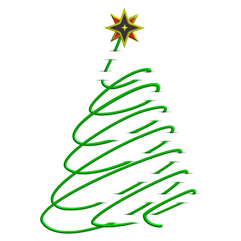 Christmas Tree Spiral with Star