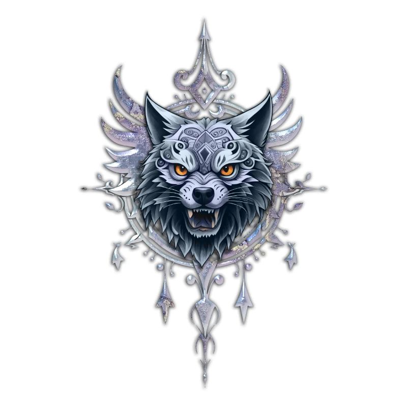 Mystical wolf's head.