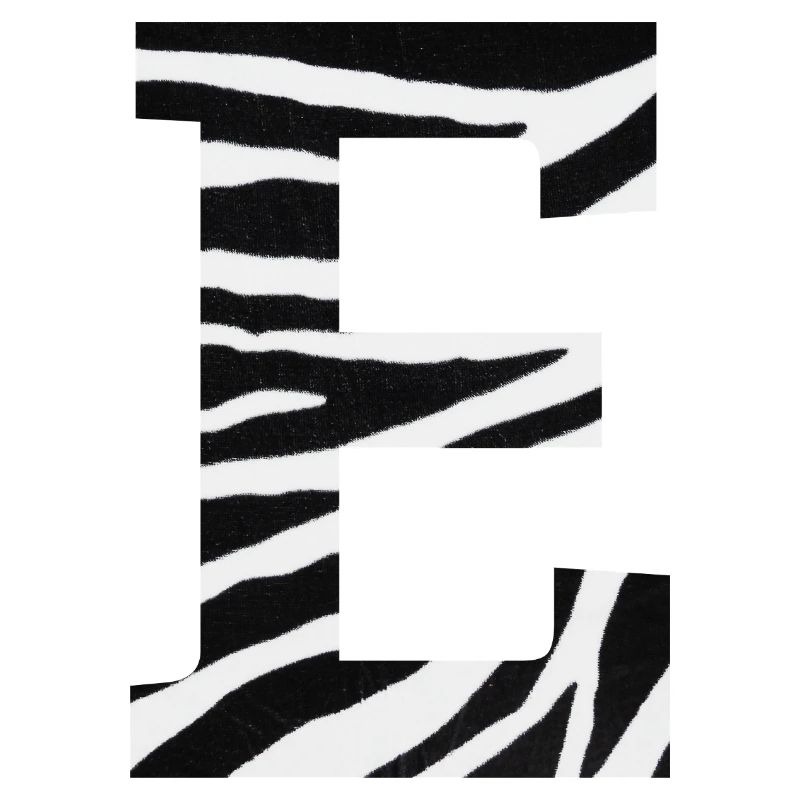 Letter e zebra