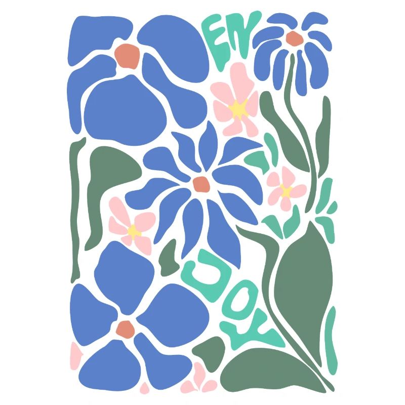 Gute Laune Blumen - blau