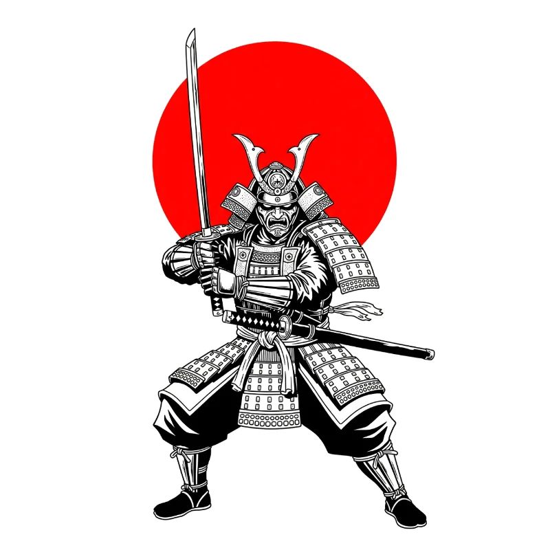 Traditioneller Samurai Krieger