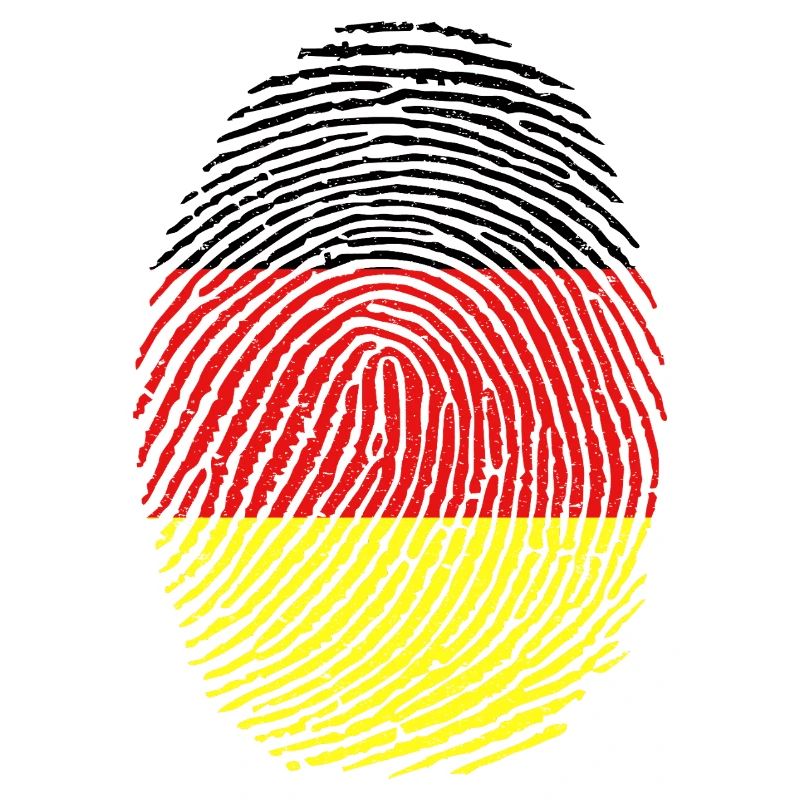 German German DNA Flag Fingerprint
