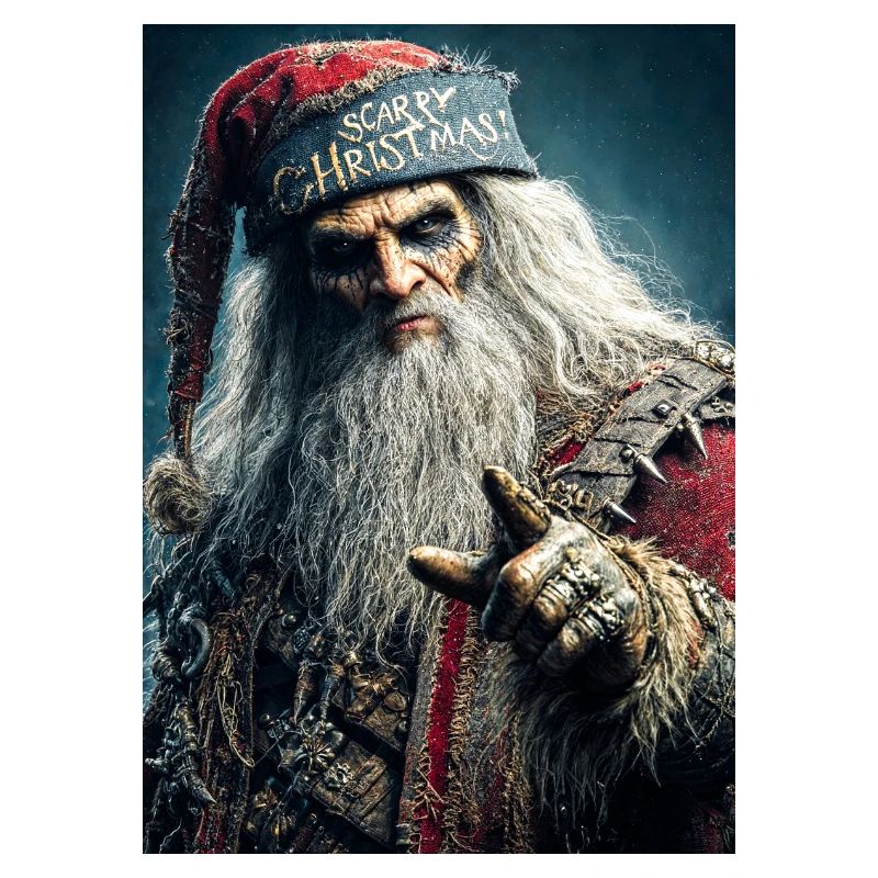 Effrayant Noël Krampus Santa