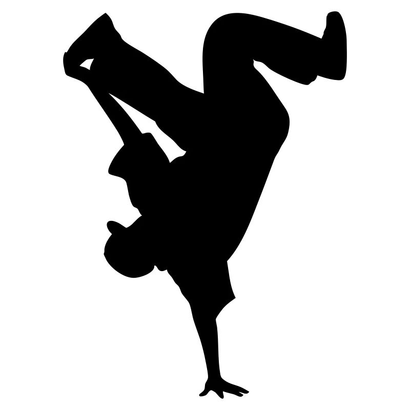B-Boy Silhouette – Breakdance Power Move Équilibre sur les mains