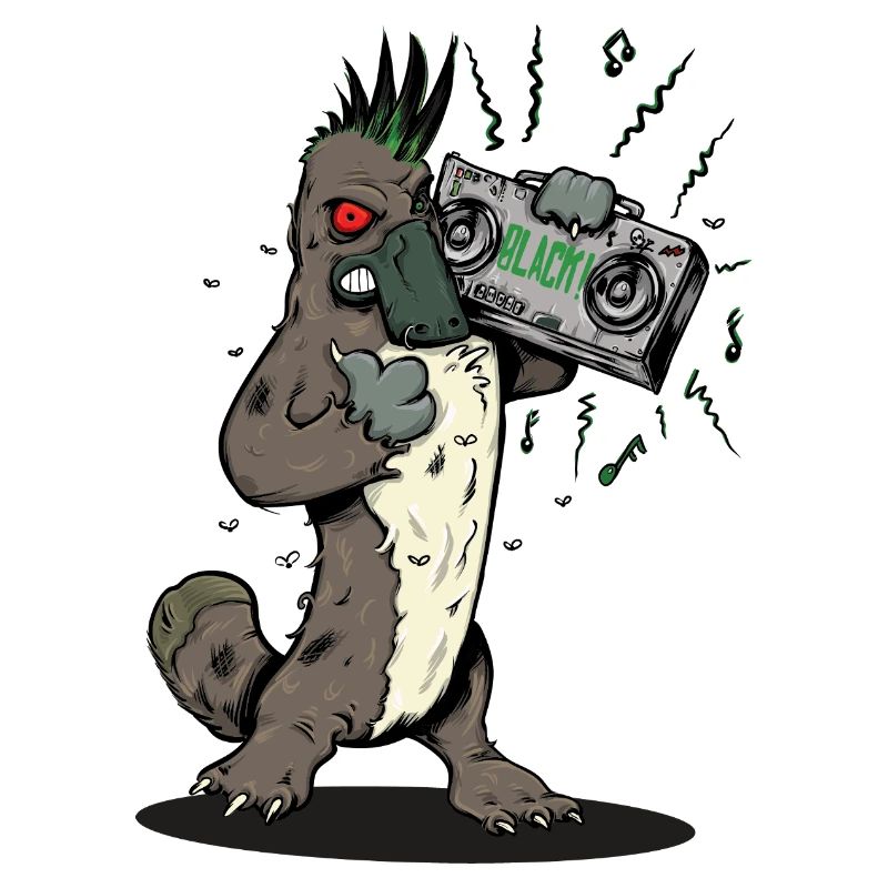 Ornithorynque avec Boombox