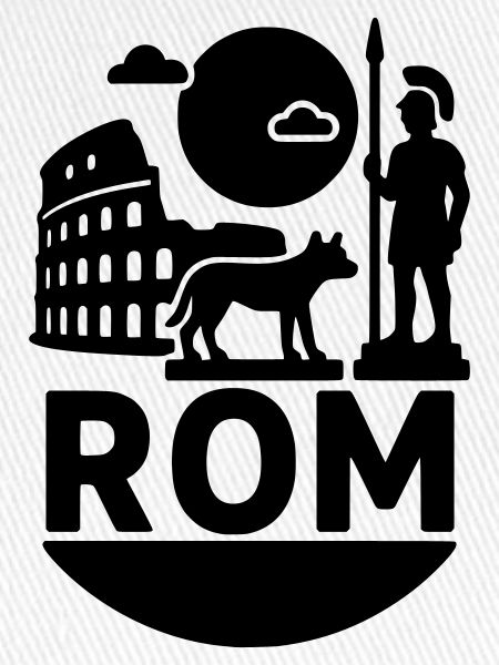 rom silhouette wahrzeichen
