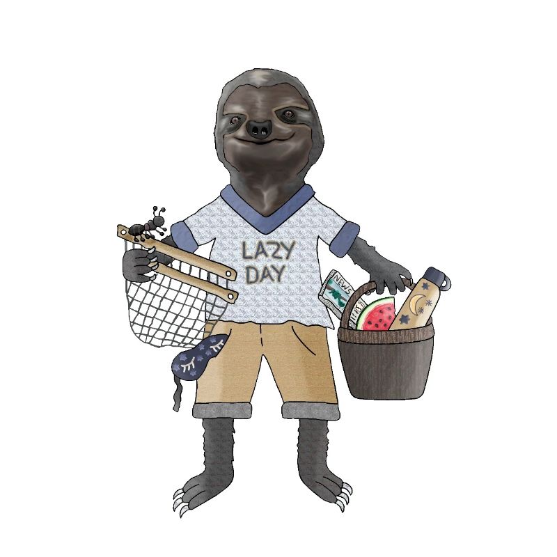 Lazy Vibes Sloth in Chill Mode
