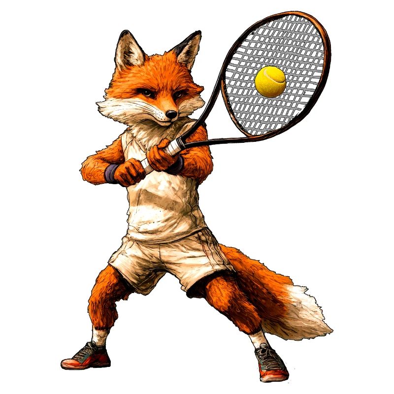 Fuchs Tennisspieler
