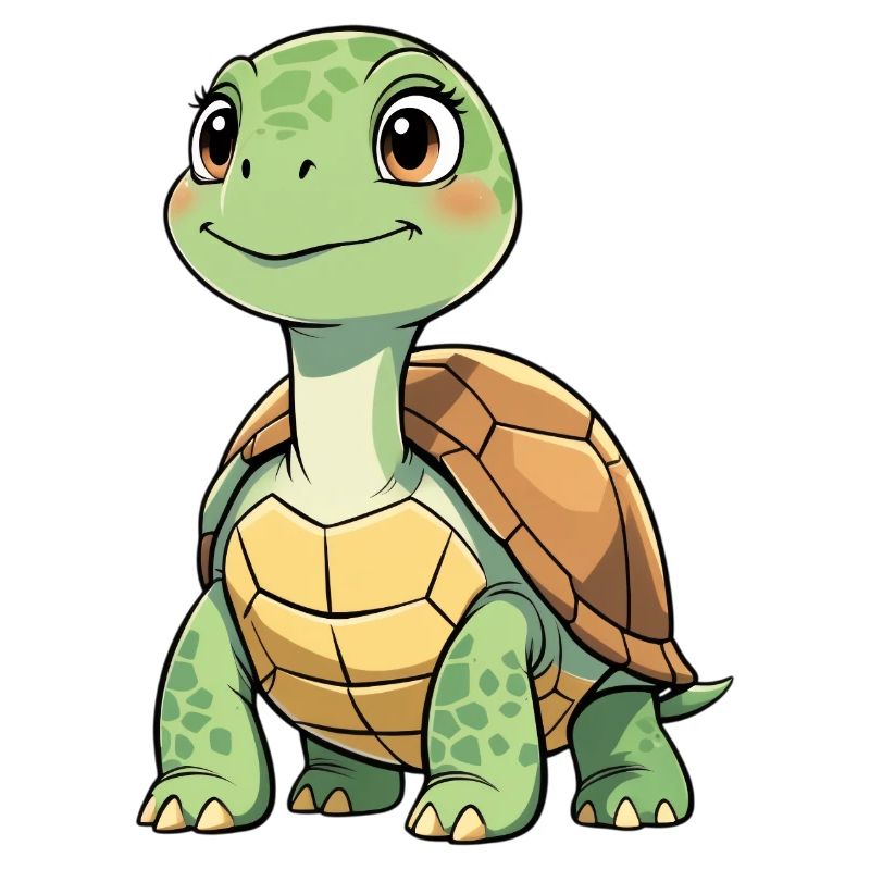 Green Turtle Cartoon Pattern