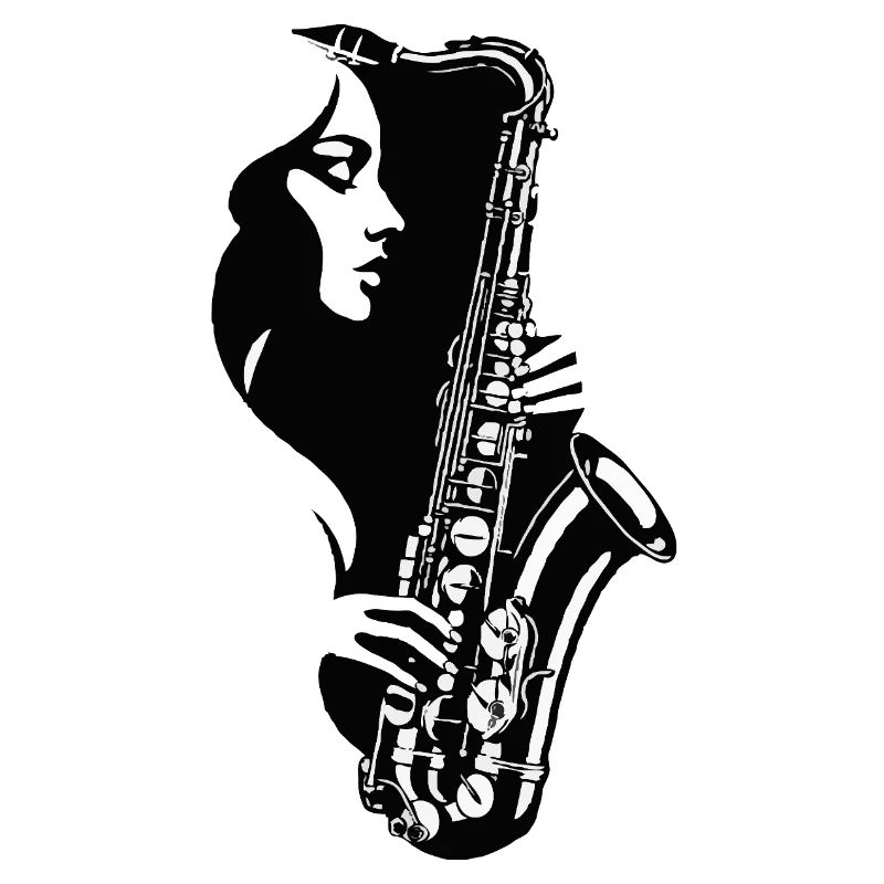 Frau mit Saxophon