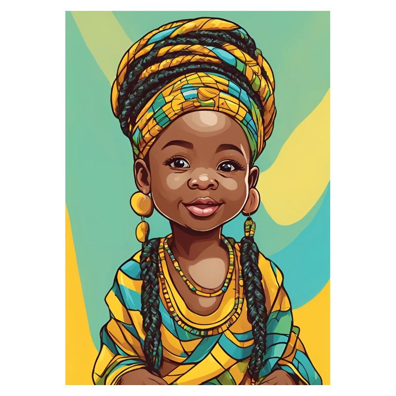 Buntes Afro-Porträtkind