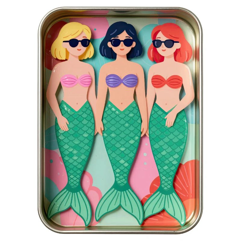 Three mermaids in a tin