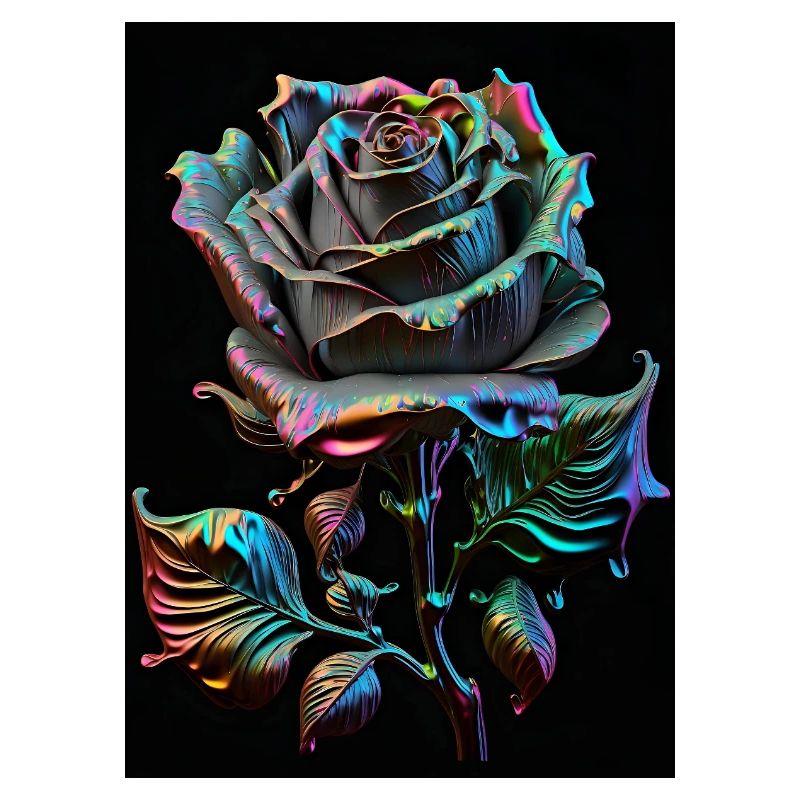 Rainbow Rose Metallic