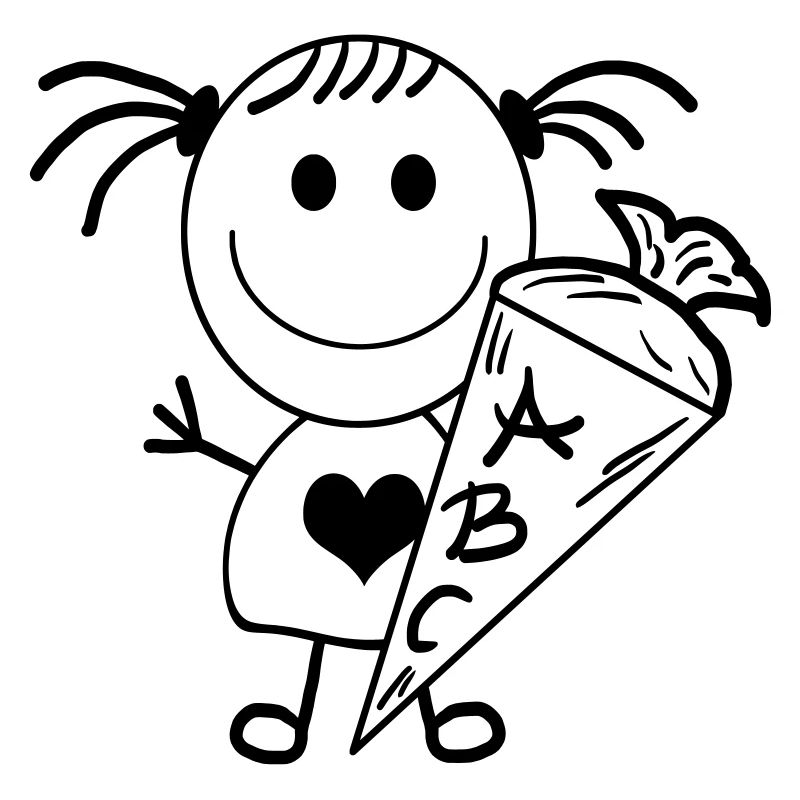 Schulkind Strichmädchen